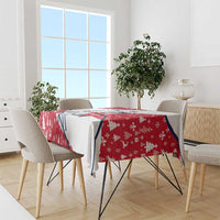 France Christmas Tablecloth with Santa Wine Glass Eiffel Tower and Holiday Icons Design - Wonder Print Shop