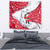 France Christmas Tapestry with Santa Wine Glass Eiffel Tower and Holiday Icons Design - Wonder Print Shop