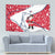 France Christmas Tapestry with Santa Wine Glass Eiffel Tower and Holiday Icons Design - Wonder Print Shop