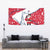 France Christmas Tapestry with Santa Wine Glass Eiffel Tower and Holiday Icons Design - Wonder Print Shop