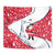 France Christmas Tapestry with Santa Wine Glass Eiffel Tower and Holiday Icons Design - Wonder Print Shop