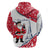France Christmas Zip Hoodie with Santa Wine Glass Eiffel Tower and Holiday Icons Design - Wonder Print Shop