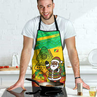Congo Christmas Apron with African Santa Tribal Tree and Colorful Gift Design - Wonder Print Shop