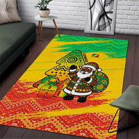 Congo Christmas Area Rug with African Santa Tribal Tree and Colorful Gift Design - Wonder Print Shop