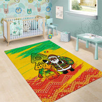 Congo Christmas Area Rug with African Santa Tribal Tree and Colorful Gift Design - Wonder Print Shop