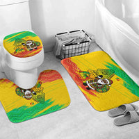 Congo Christmas Bathroom Set with African Santa Tribal Tree and Colorful Gift Design - Wonder Print Shop