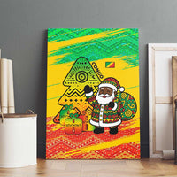 Congo Christmas Canvas Wall Art with African Santa Tribal Tree and Colorful Gift Design - Wonder Print Shop