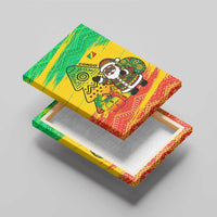 Congo Christmas Canvas Wall Art with African Santa Tribal Tree and Colorful Gift Design - Wonder Print Shop