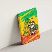 Congo Christmas Canvas Wall Art with African Santa Tribal Tree and Colorful Gift Design - Wonder Print Shop