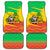 Congo Christmas Car Mats with African Santa Tribal Tree and Colorful Gift Design - Wonder Print Shop