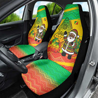 Congo Christmas Car Seat Cover with African Santa Tribal Tree and Colorful Gift Design - Wonder Print Shop