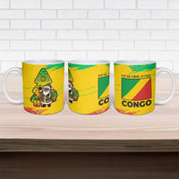 Congo Christmas Ceramic Mug with African Santa Tribal Tree and Colorful Gift Design - Wonder Print Shop