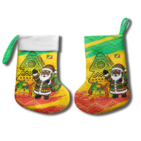 Congo Christmas Stocking with African Santa Tribal Tree and Colorful Gift Design - Wonder Print Shop