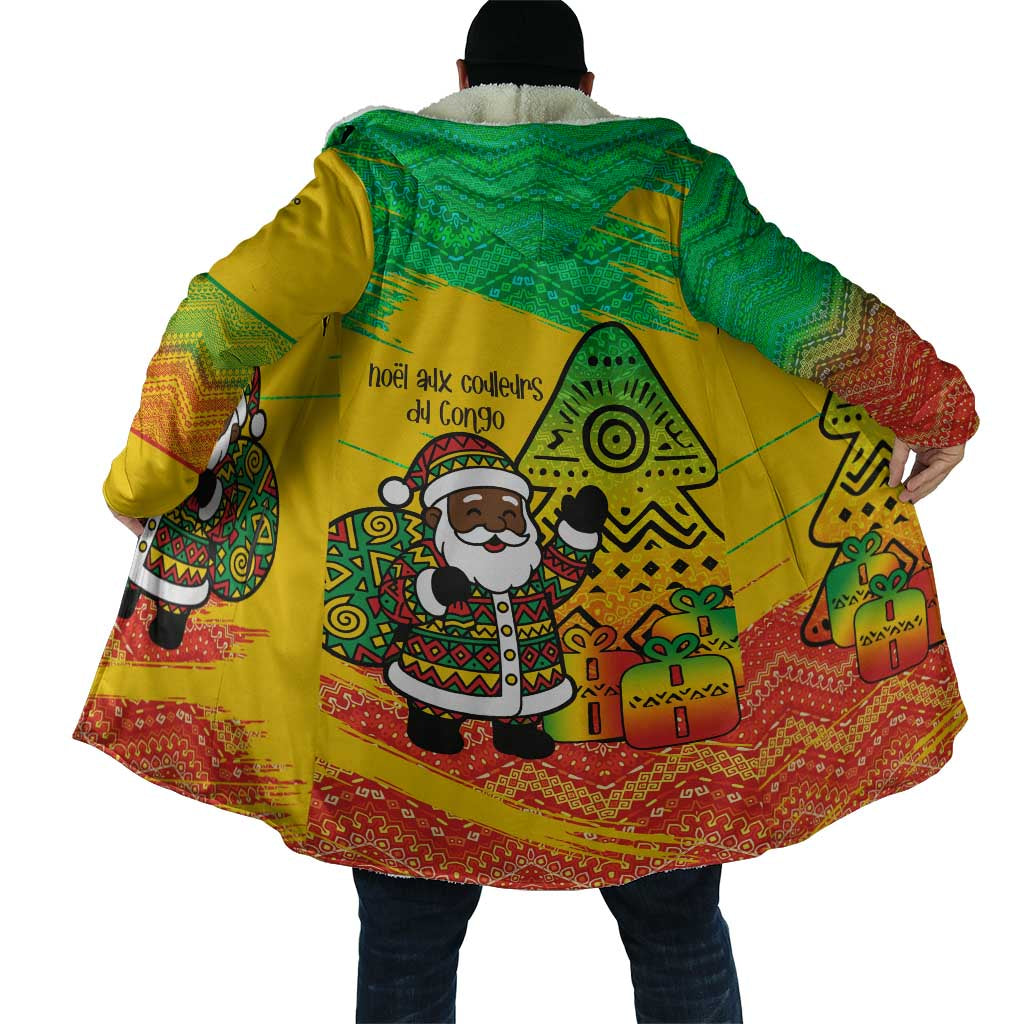 Congo Christmas Cloak with African Santa Tribal Tree and Colorful Gift Design - Wonder Print Shop