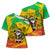 Congo Christmas Cross Shoulder Shirt with African Santa Tribal Tree and Colorful Gift Design - Wonder Print Shop
