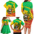 Congo Christmas Family Matching Long Sleeve Bodycon Dress and Hawaiian Shirt with African Santa Tribal Tree and Colorful Gift Design - Wonder Print Shop