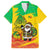 Congo Christmas Family Matching Long Sleeve Bodycon Dress and Hawaiian Shirt with African Santa Tribal Tree and Colorful Gift Design - Wonder Print Shop