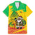 Congo Christmas Family Matching Mermaid Dress and Hawaiian Shirt with African Santa Tribal Tree and Colorful Gift Design - Wonder Print Shop