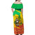 Congo Christmas Family Matching Off Shoulder Maxi Dress and Hawaiian Shirt with African Santa Tribal Tree and Colorful Gift Design - Wonder Print Shop