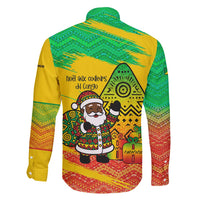 Congo Christmas Family Matching Tank Maxi Dress and Hawaiian Shirt with African Santa Tribal Tree and Colorful Gift Design - Wonder Print Shop