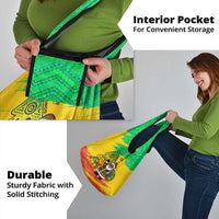 Congo Christmas Grocery Bag with African Santa Tribal Tree and Colorful Gift Design - Wonder Print Shop