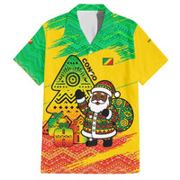 Congo Christmas Hawaiian Shirt with African Santa Tribal Tree and Colorful Gift Design - Wonder Print Shop