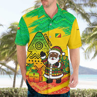 Congo Christmas Hawaiian Shirt with African Santa Tribal Tree and Colorful Gift Design - Wonder Print Shop