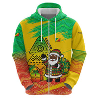 Congo Christmas Hoodie with African Santa Tribal Tree and Colorful Gift Design - Wonder Print Shop