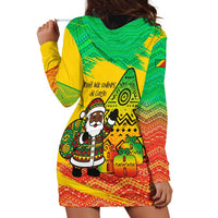 Congo Christmas Hoodie Dress with African Santa Tribal Tree and Colorful Gift Design - Wonder Print Shop