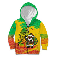 Congo Christmas Kid Hoodie with African Santa Tribal Tree and Colorful Gift Design - Wonder Print Shop