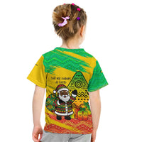 Congo Christmas Kid T Shirt with African Santa Tribal Tree and Colorful Gift Design - Wonder Print Shop