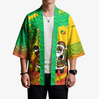 Congo Christmas Kimono with African Santa Tribal Tree and Colorful Gift Design - Wonder Print Shop