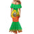 Congo Christmas Mermaid Dress with African Santa Tribal Tree and Colorful Gift Design - Wonder Print Shop