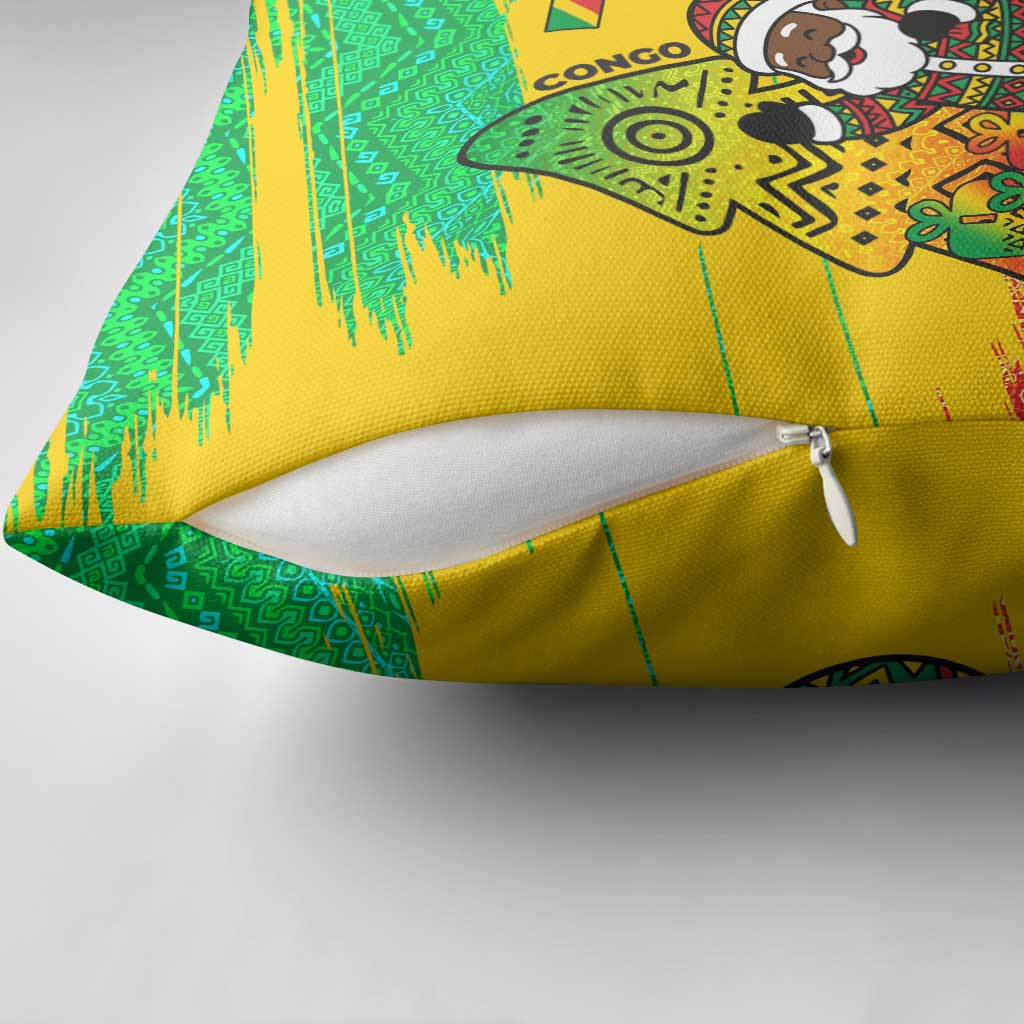 Congo Christmas Pillow Cover with African Santa Tribal Tree and Colorful Gift Design - Wonder Print Shop