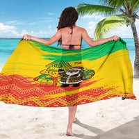 Congo Christmas Sarong with African Santa Tribal Tree and Colorful Gift Design - Wonder Print Shop