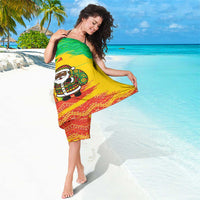 Congo Christmas Sarong with African Santa Tribal Tree and Colorful Gift Design - Wonder Print Shop