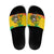 Congo Christmas Slide Sandals with African Santa Tribal Tree and Colorful Gift Design - Wonder Print Shop