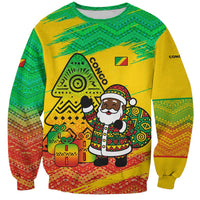 Congo Christmas Sweatshirt with African Santa Tribal Tree and Colorful Gift Design - Wonder Print Shop