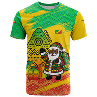 Congo Christmas T Shirt with African Santa Tribal Tree and Colorful Gift Design - Wonder Print Shop
