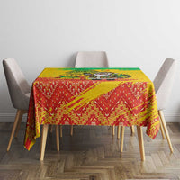 Congo Christmas Tablecloth with African Santa Tribal Tree and Colorful Gift Design - Wonder Print Shop