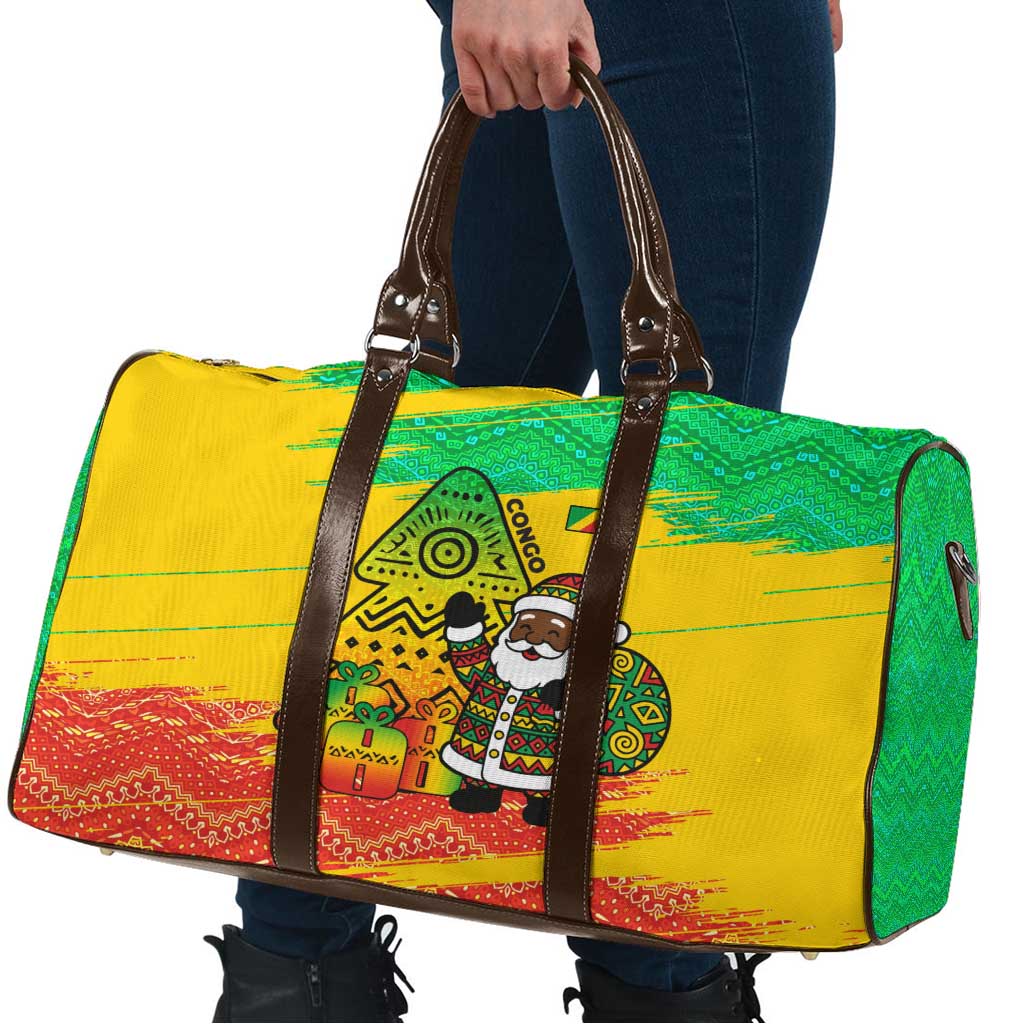 Congo Christmas Travel Bag with African Santa Tribal Tree and Colorful Gift Design - Wonder Print Shop
