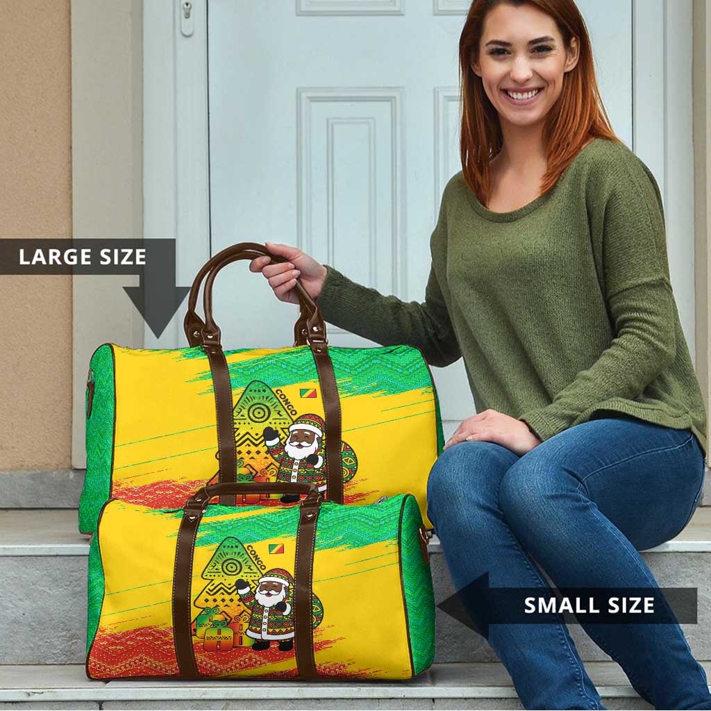 Congo Christmas Travel Bag with African Santa Tribal Tree and Colorful Gift Design - Wonder Print Shop