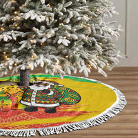 Congo Christmas Tree Skirt with African Santa Tribal Tree and Colorful Gift Design - Wonder Print Shop