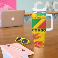 Congo Christmas Tumbler With Handle with African Santa Tribal Tree and Colorful Gift Design - Wonder Print Shop