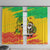 Congo Christmas Window Curtain with African Santa Tribal Tree and Colorful Gift Design - Wonder Print Shop