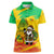 Congo Christmas Women Polo Shirt with African Santa Tribal Tree and Colorful Gift Design - Wonder Print Shop