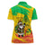 Congo Christmas Women Polo Shirt with African Santa Tribal Tree and Colorful Gift Design - Wonder Print Shop