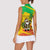 Congo Christmas Women Sleeveless Polo Shirt with African Santa Tribal Tree and Colorful Gift Design - Wonder Print Shop