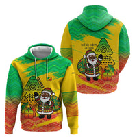 Congo Christmas Zip Hoodie with African Santa Tribal Tree and Colorful Gift Design - Wonder Print Shop