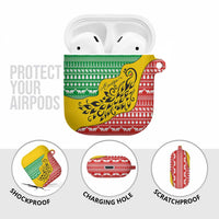 Congo Christmas AirPods Case with Tribal Tree Design Coat of Arms and Animal Pattern - Wonder Print Shop